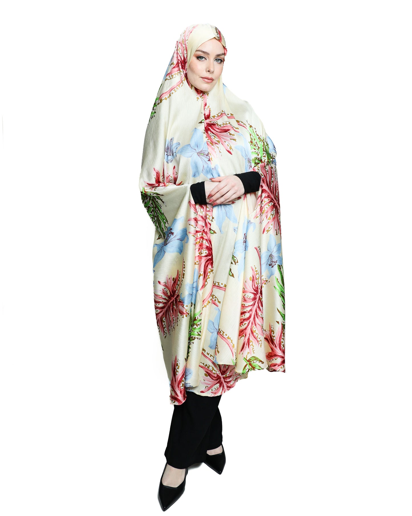 Chiffon Satin Praying Hijab 01