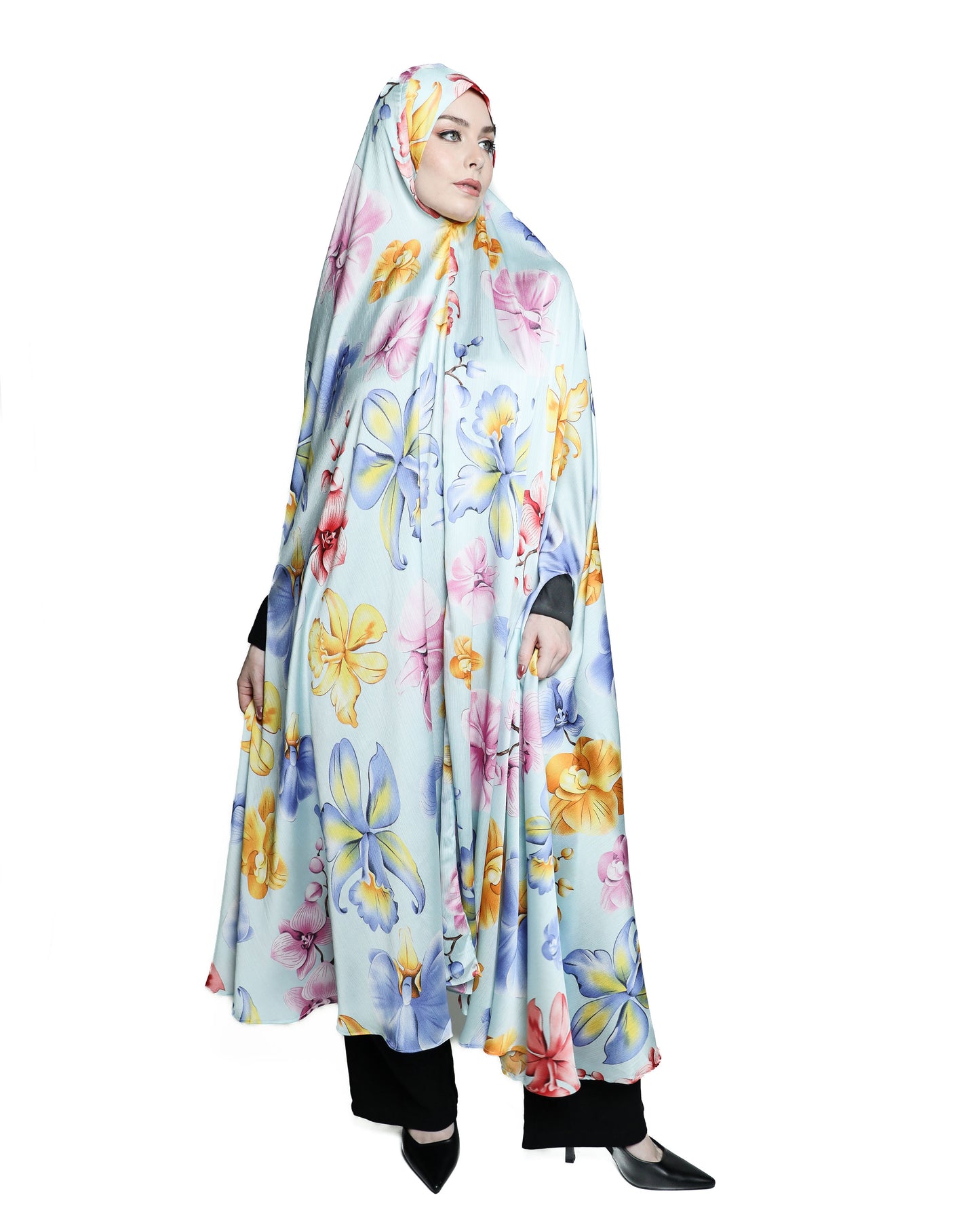 Chiffon Satin Praying Hijab 02