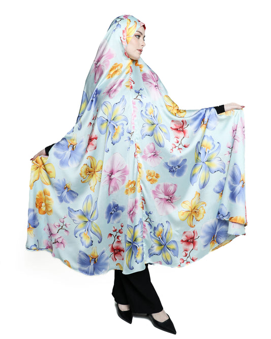 Chiffon Satin Praying Hijab 02