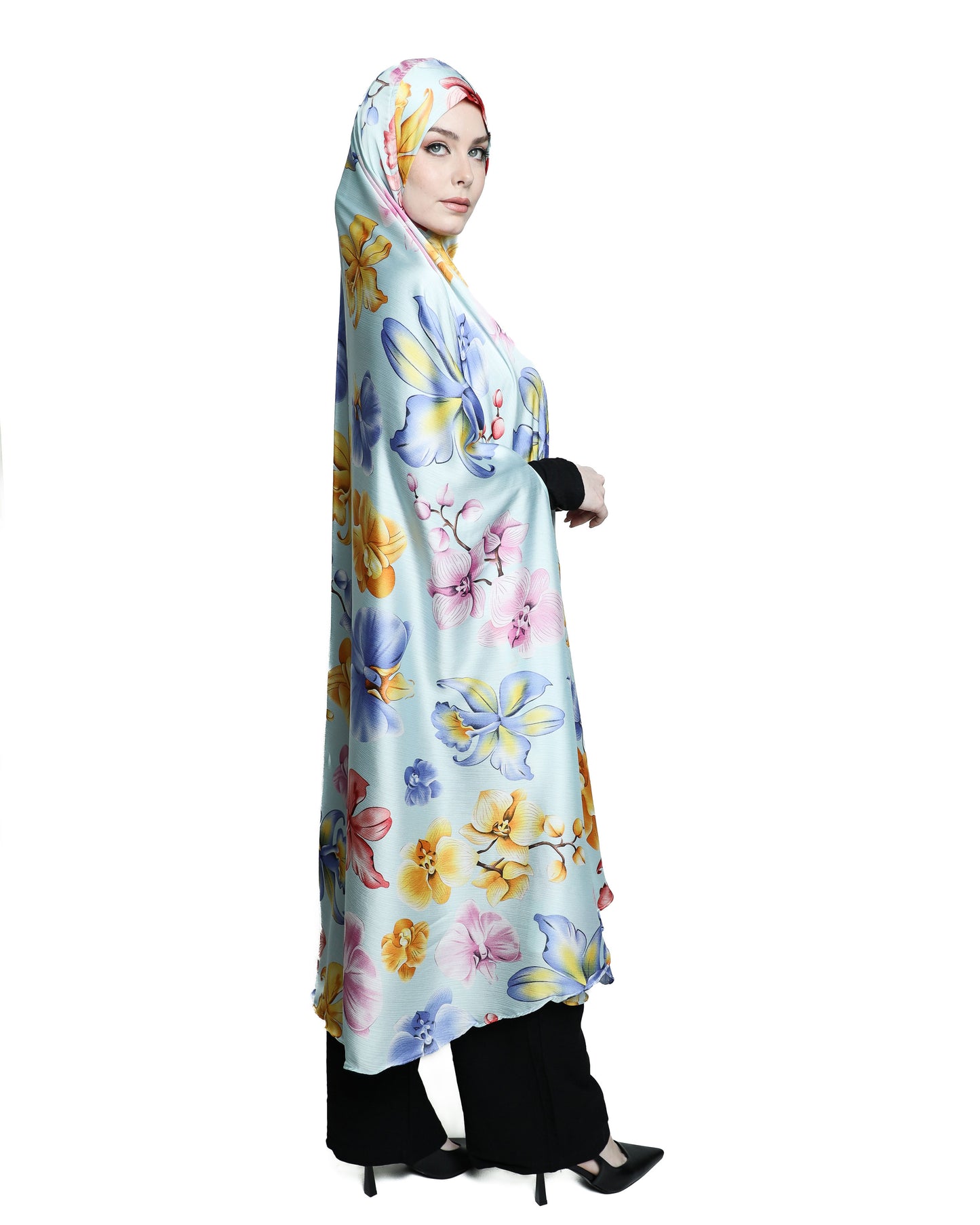 Chiffon Satin Praying Hijab 02