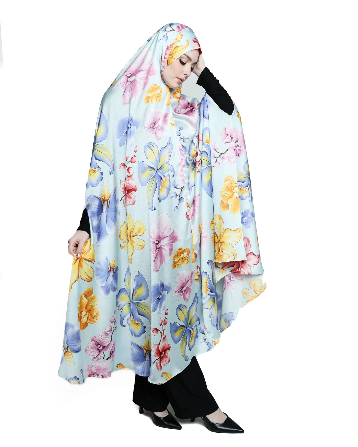 Chiffon Satin Praying Hijab 02