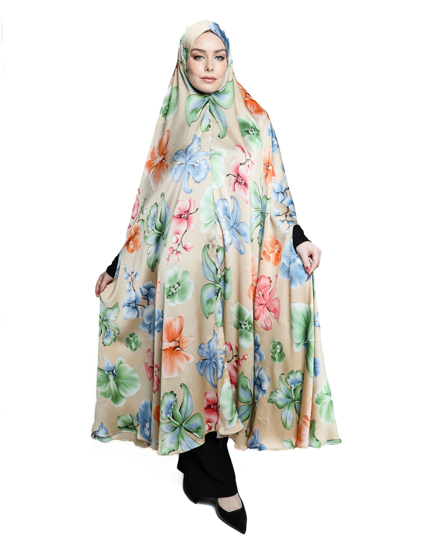 Chiffon Satin Praying Hijab 02
