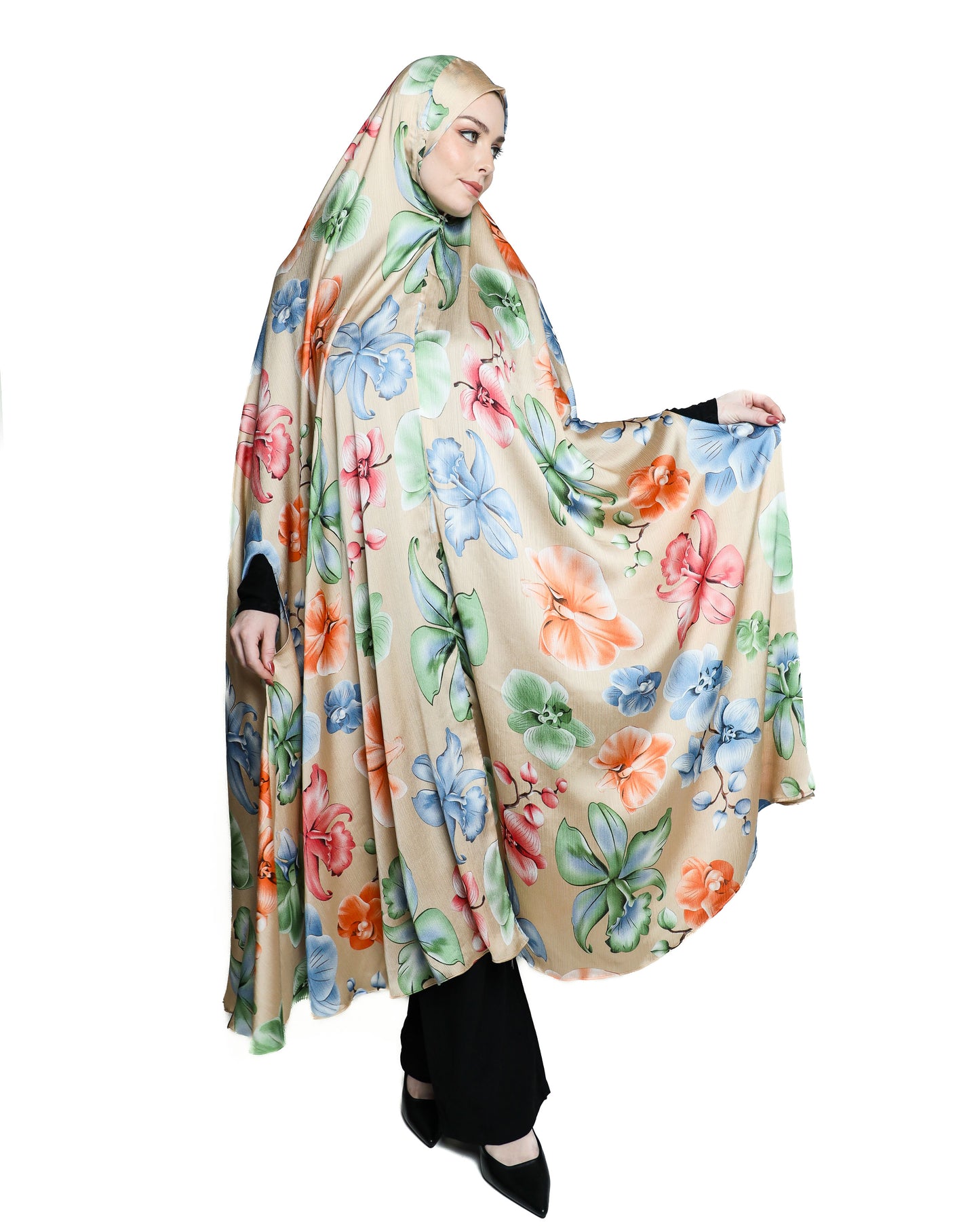 Chiffon Satin Praying Hijab 02