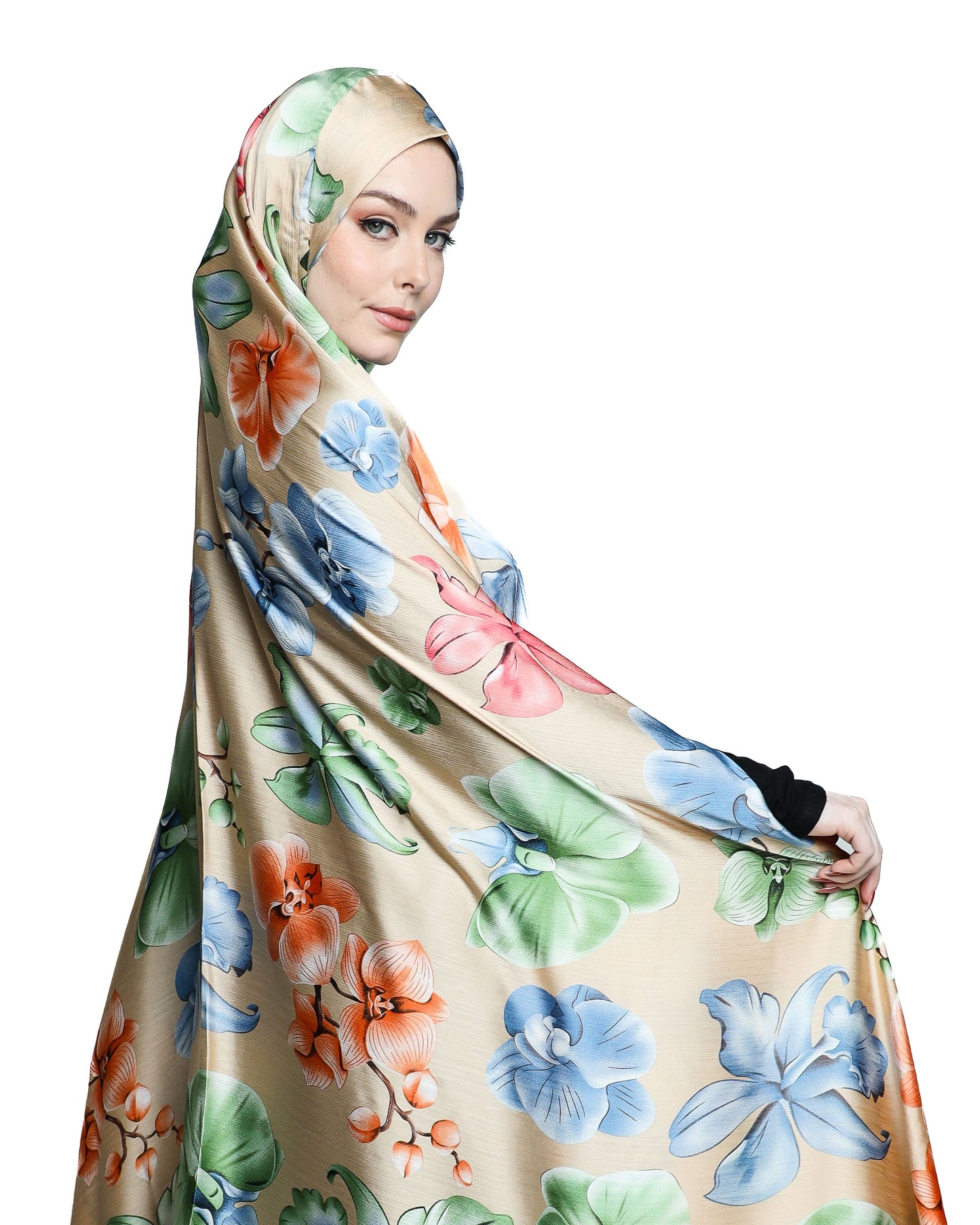 Chiffon Satin Praying Hijab 02