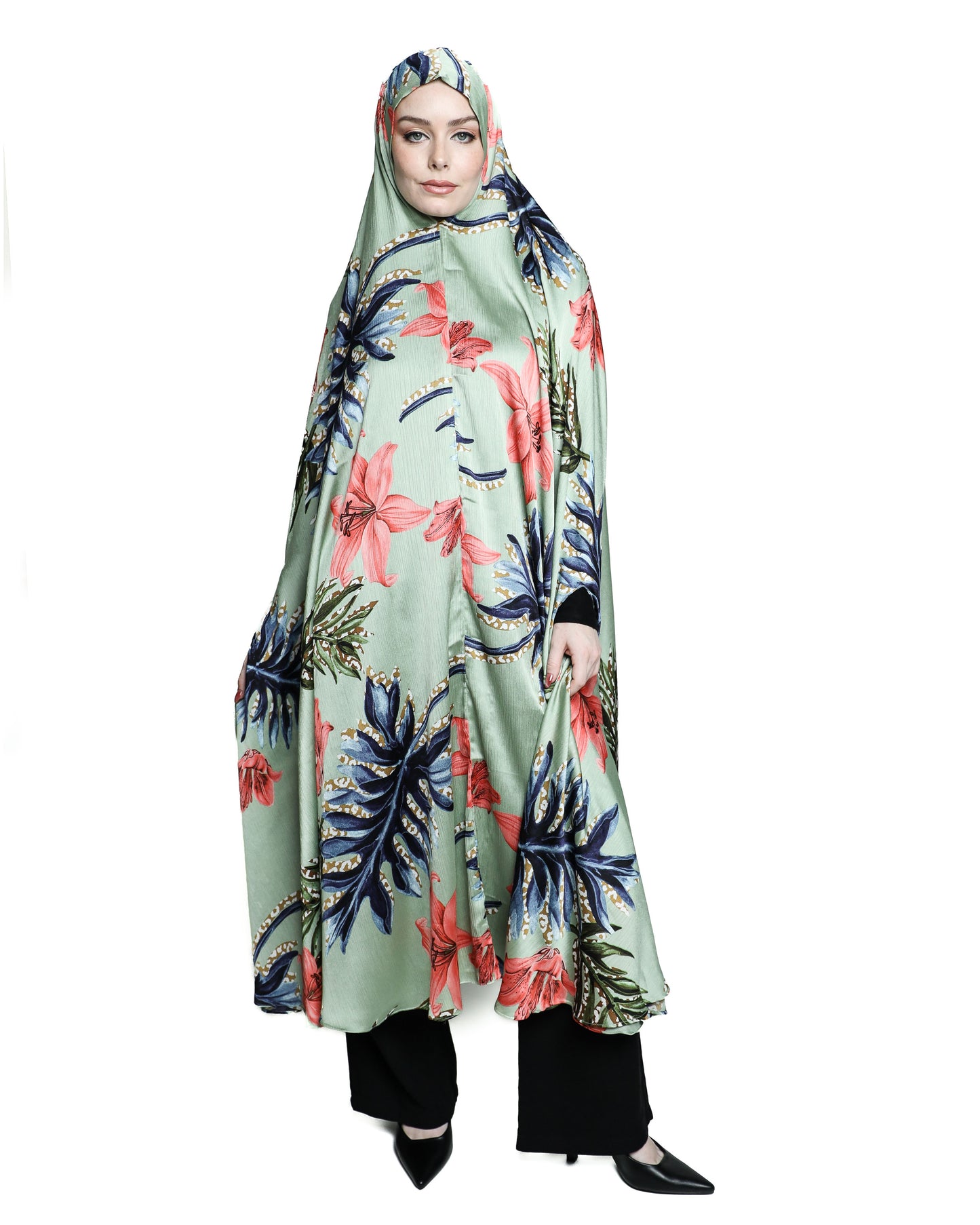 Chiffon Satin Praying Hijab 01