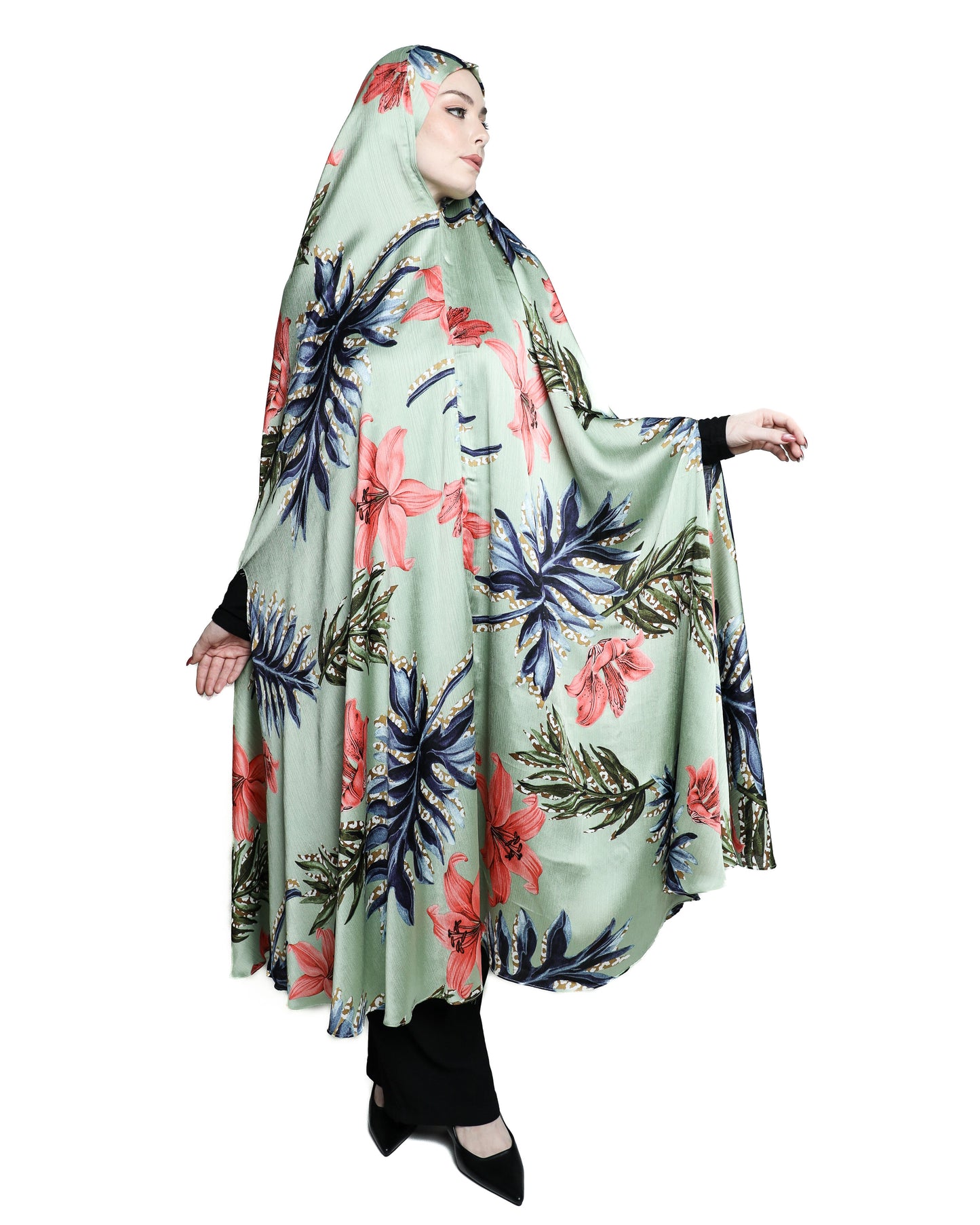 Chiffon Satin Praying Hijab 01