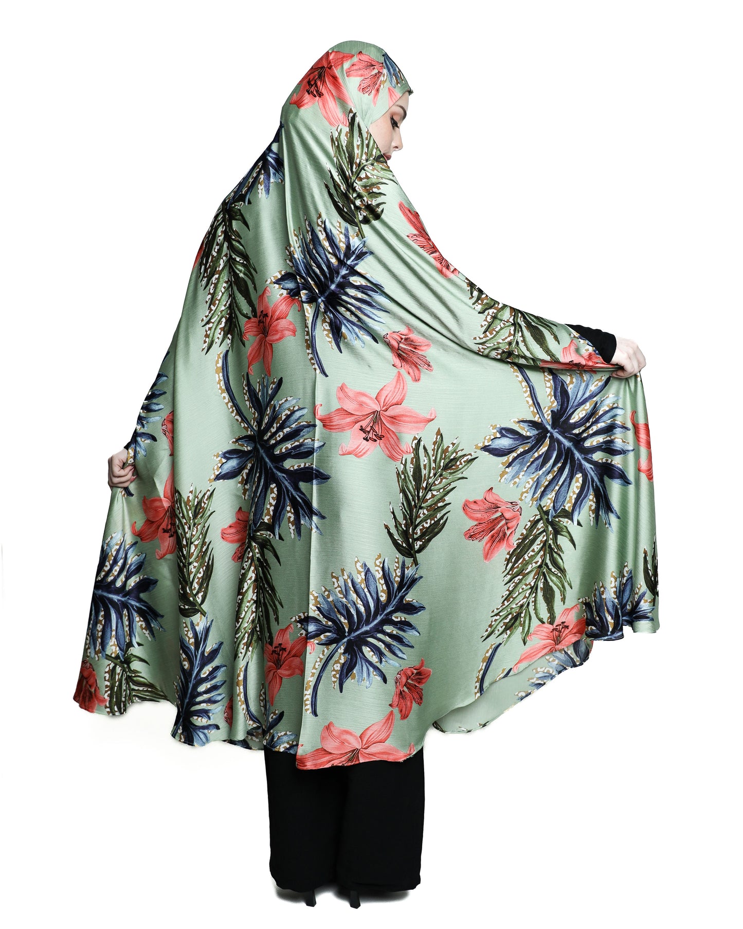 Chiffon Satin Praying Hijab 01