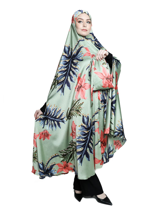 Chiffon Satin Praying Hijab 01