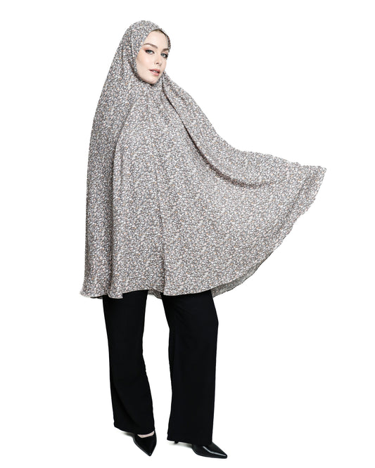 Short Ditsy Floral Praying Hijab