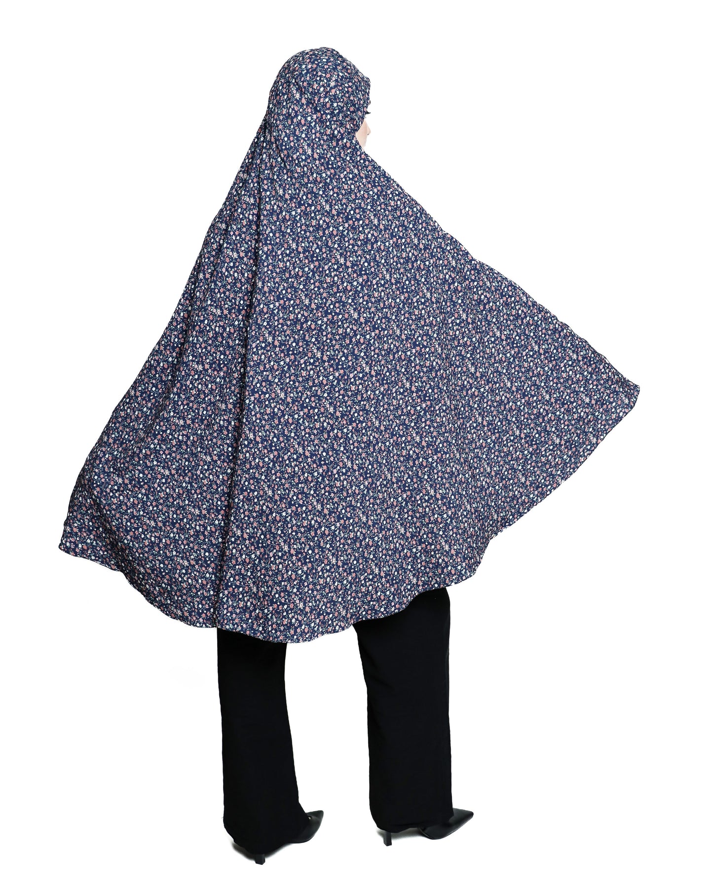 Short Ditsy Floral Praying Hijab