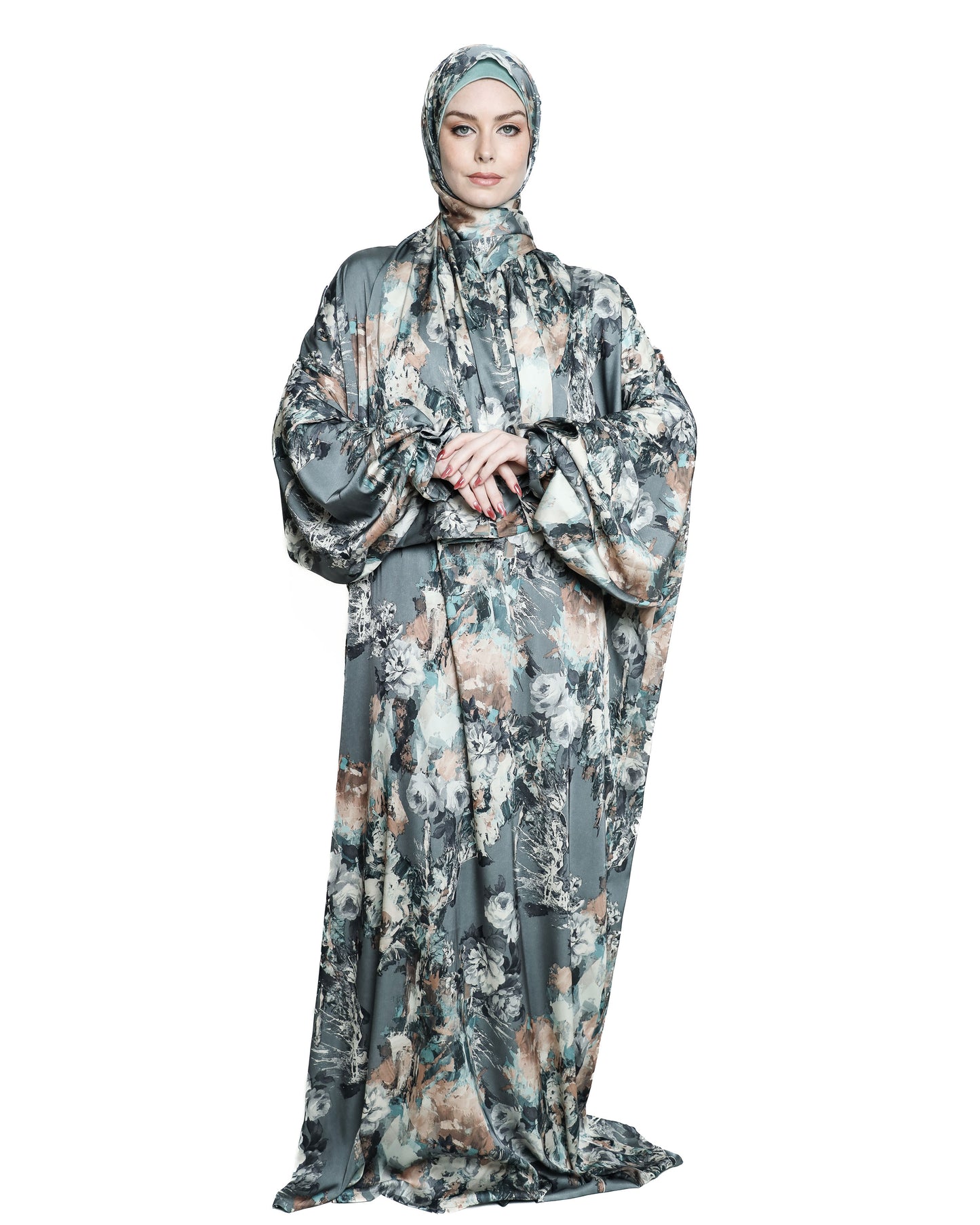 Floral Satin Praying Suits ( Isdal )