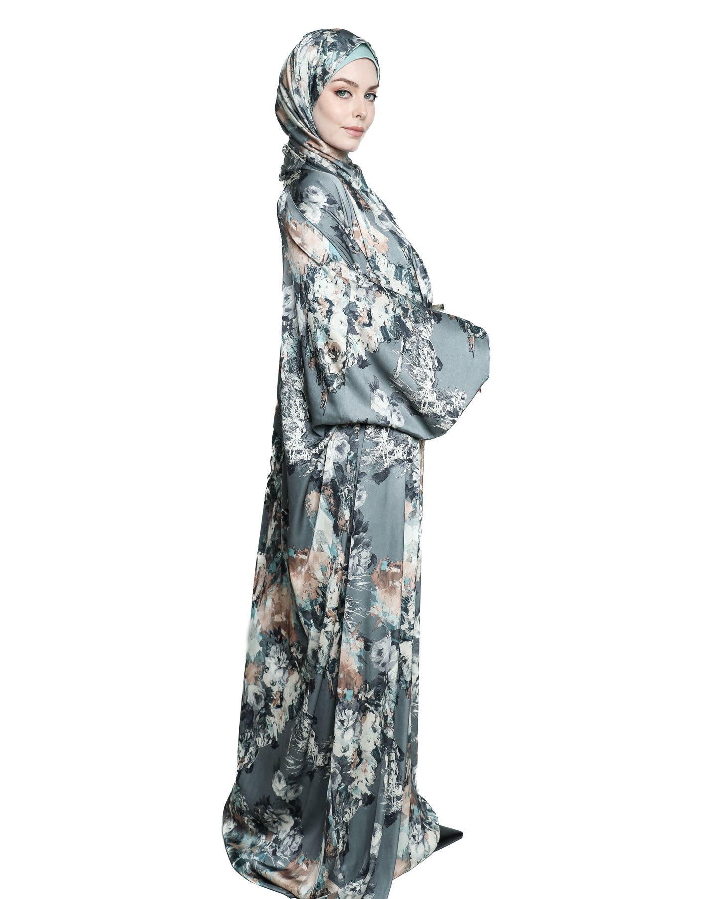Floral Satin Praying Suits ( Isdal )