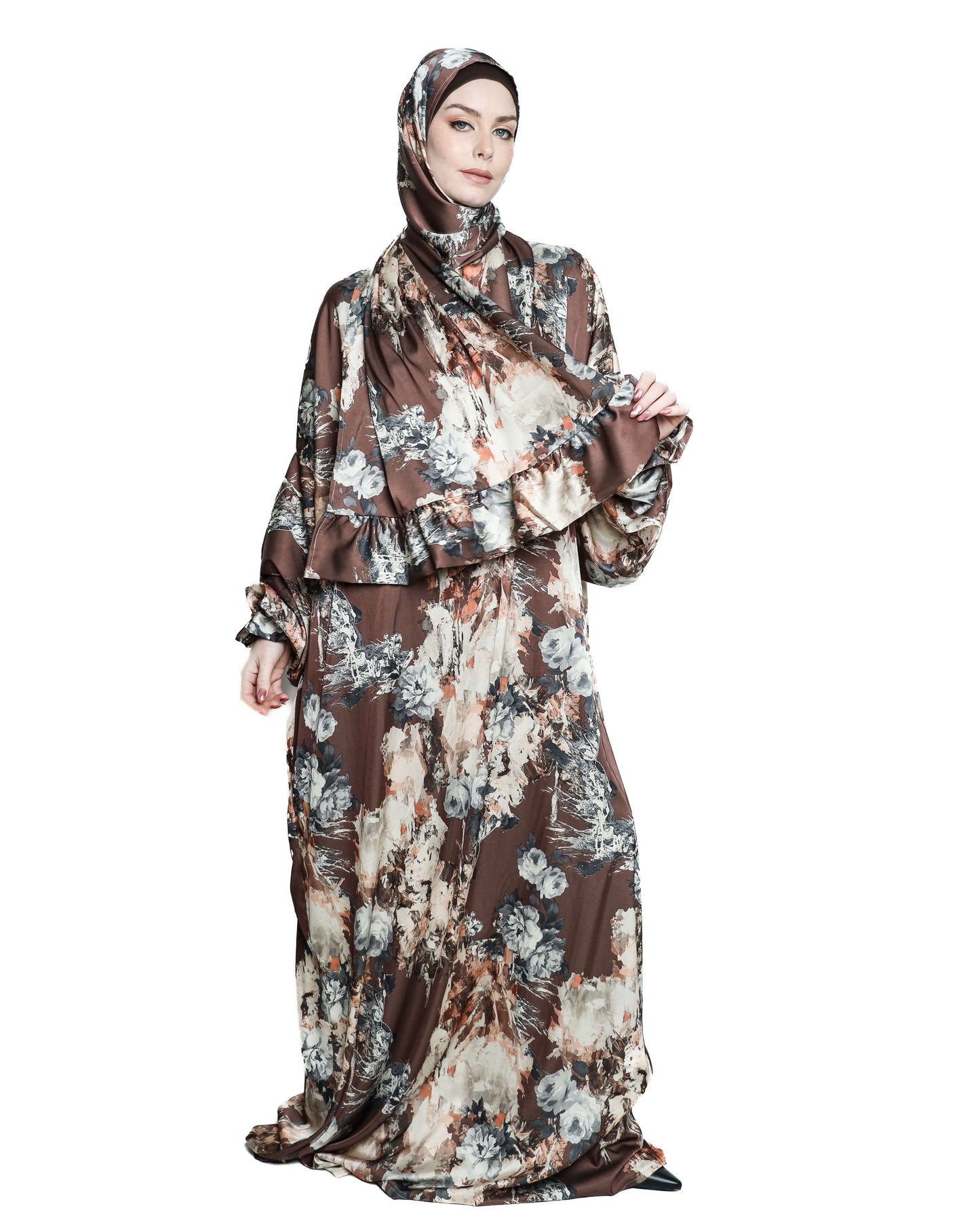 Floral Satin Praying Suits ( Isdal )