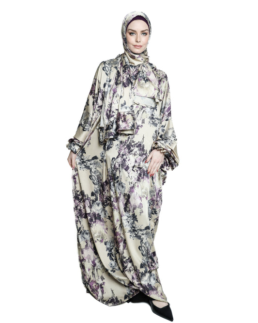 Floral Satin Praying Suits ( Isdal )