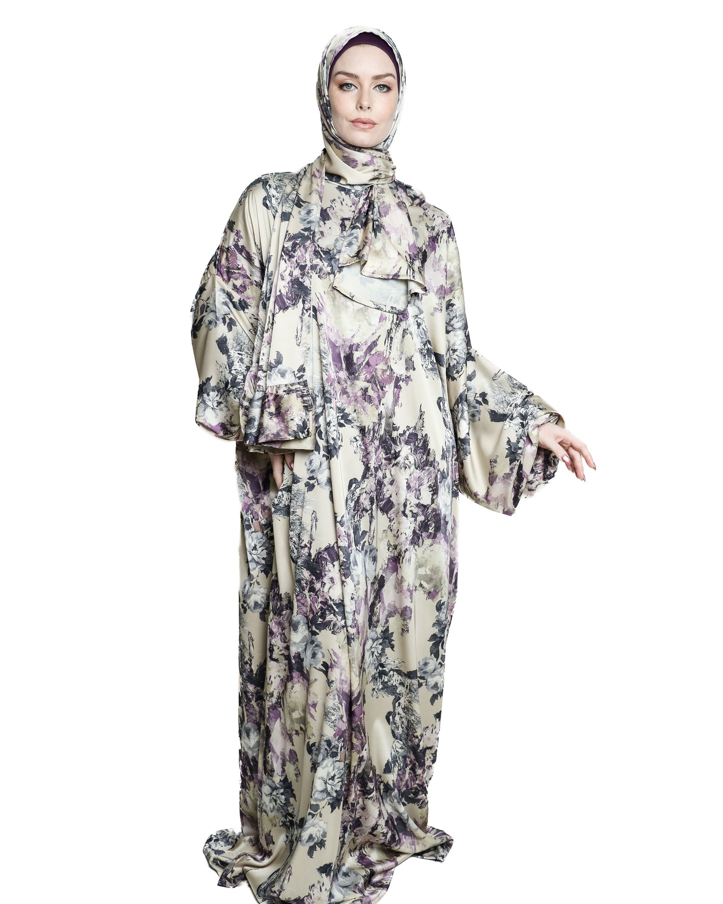 Floral Satin Praying Suits ( Isdal )