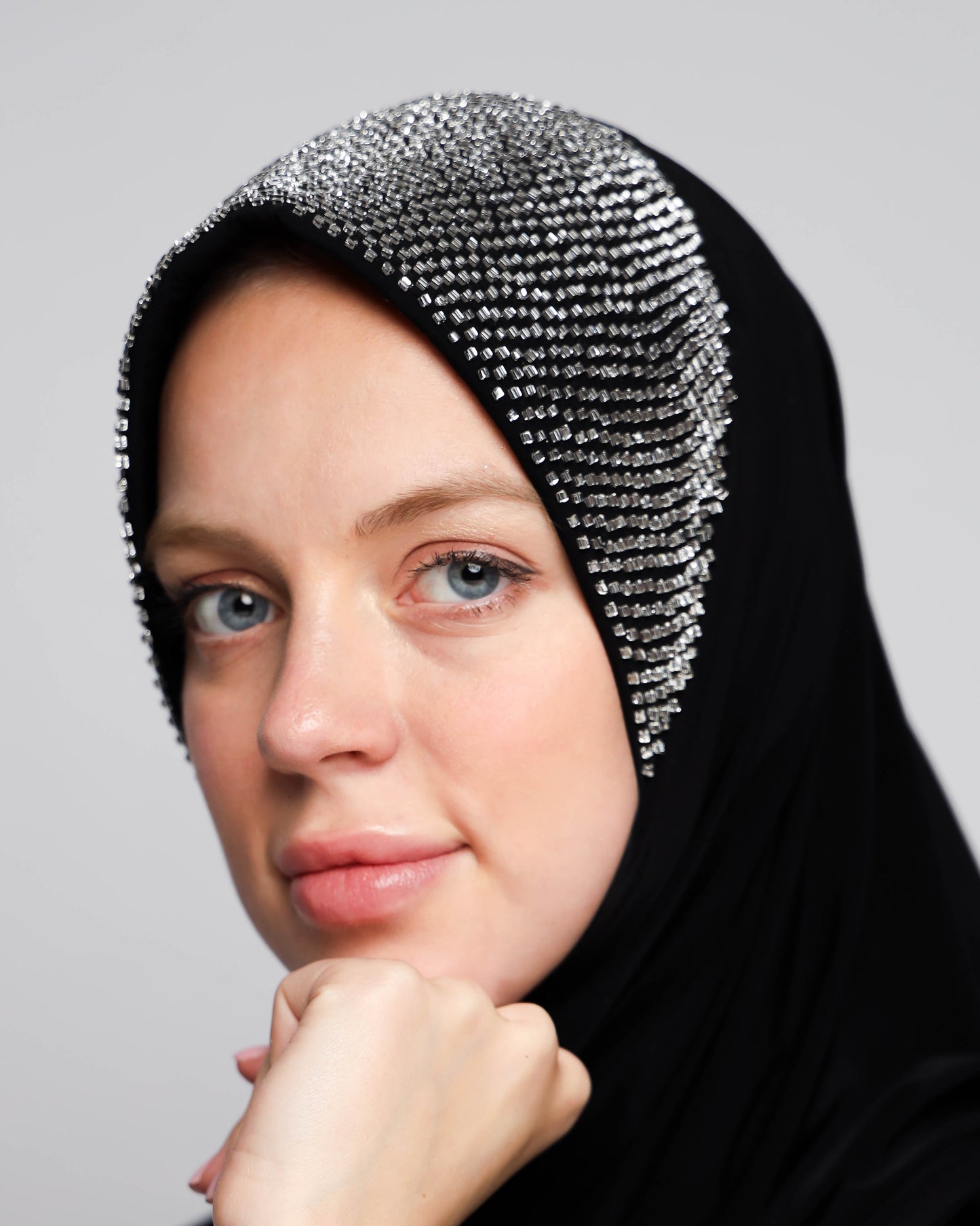 Glamorous Beading Ready-made Hijab