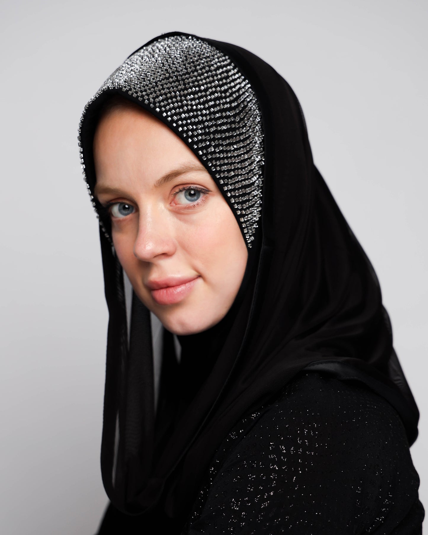 Glamorous Beading Ready-made Hijab