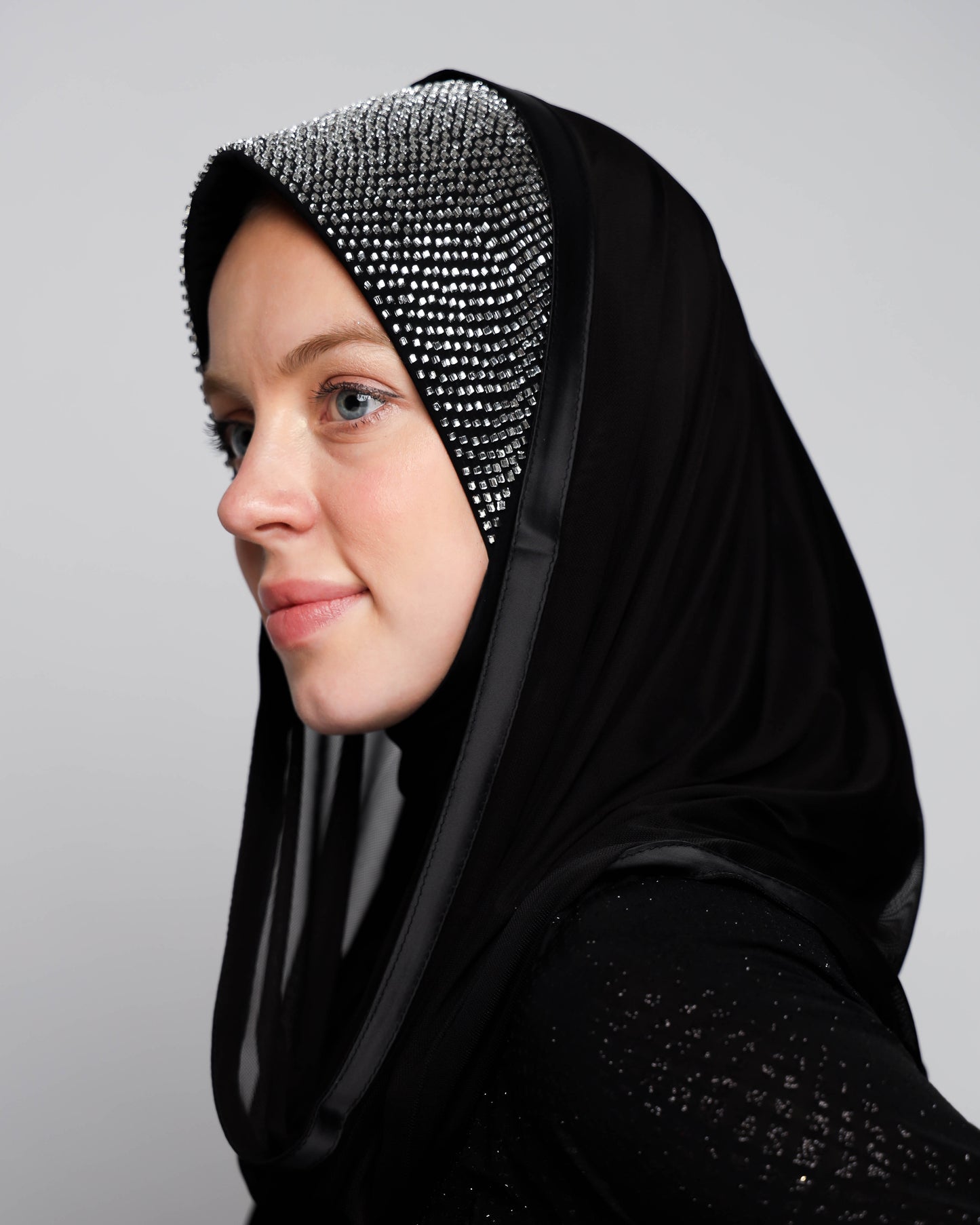 Glamorous Beading Ready-made Hijab