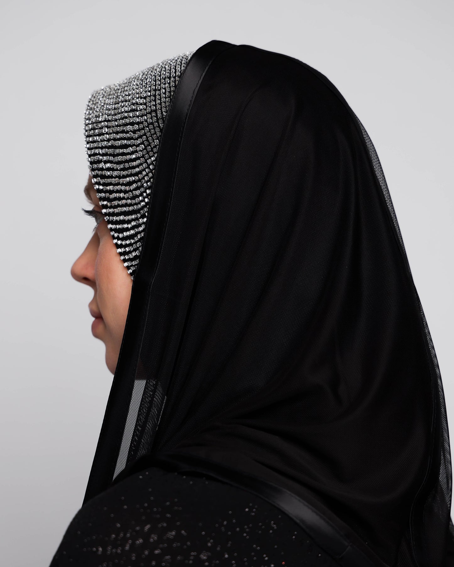 Glamorous Beading Ready-made Hijab