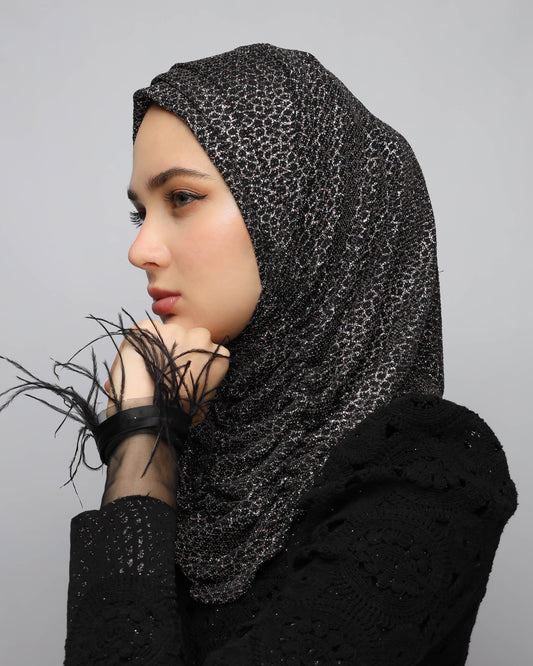 Glittery ready made hijab