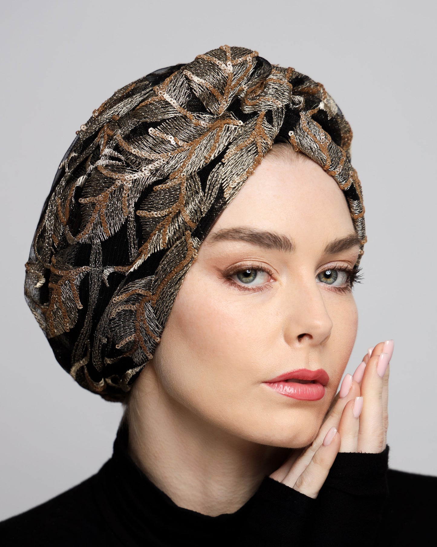 Golden Leaves Turban