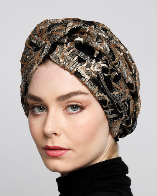 Golden Leaves Turban