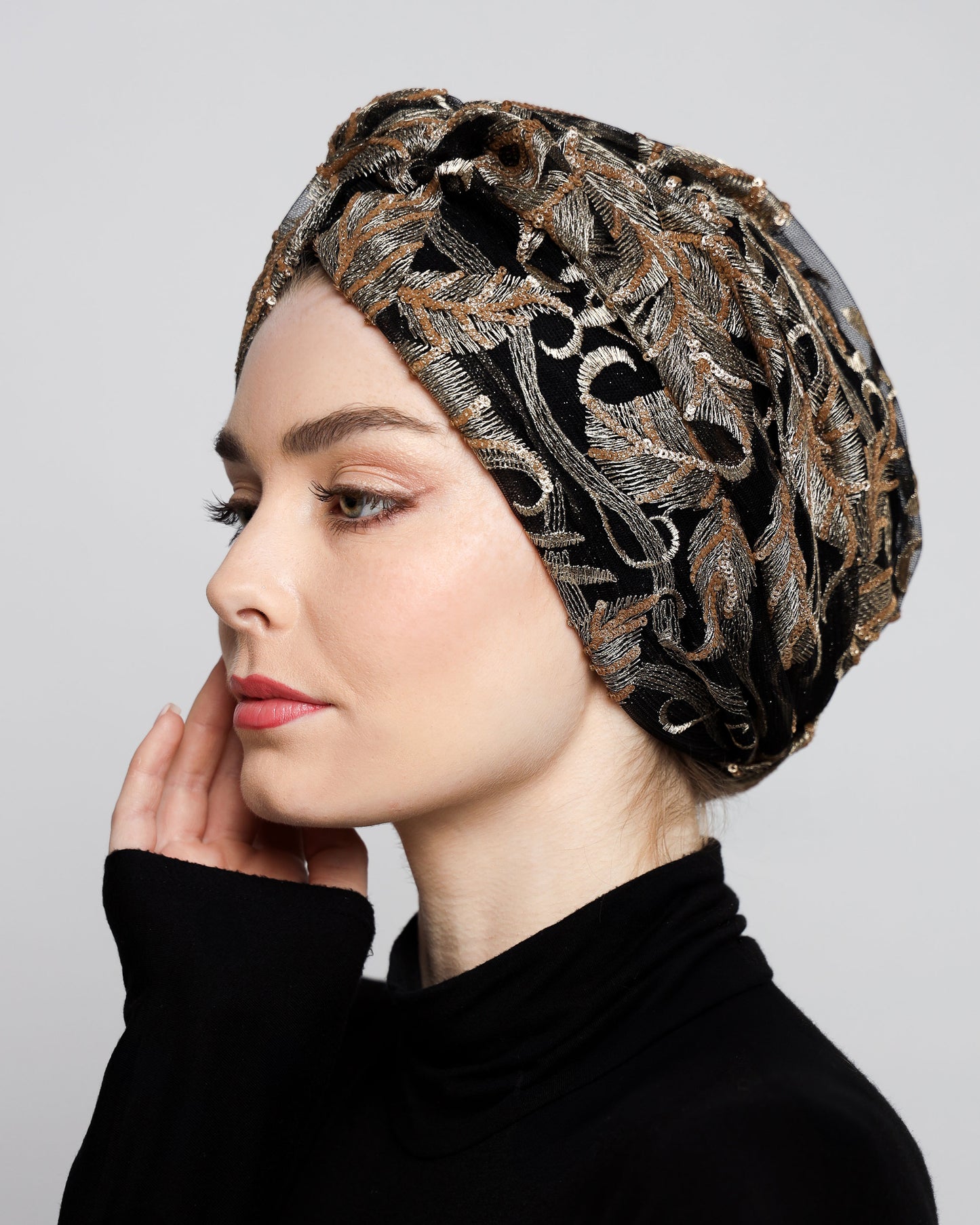 Golden Leaves Turban