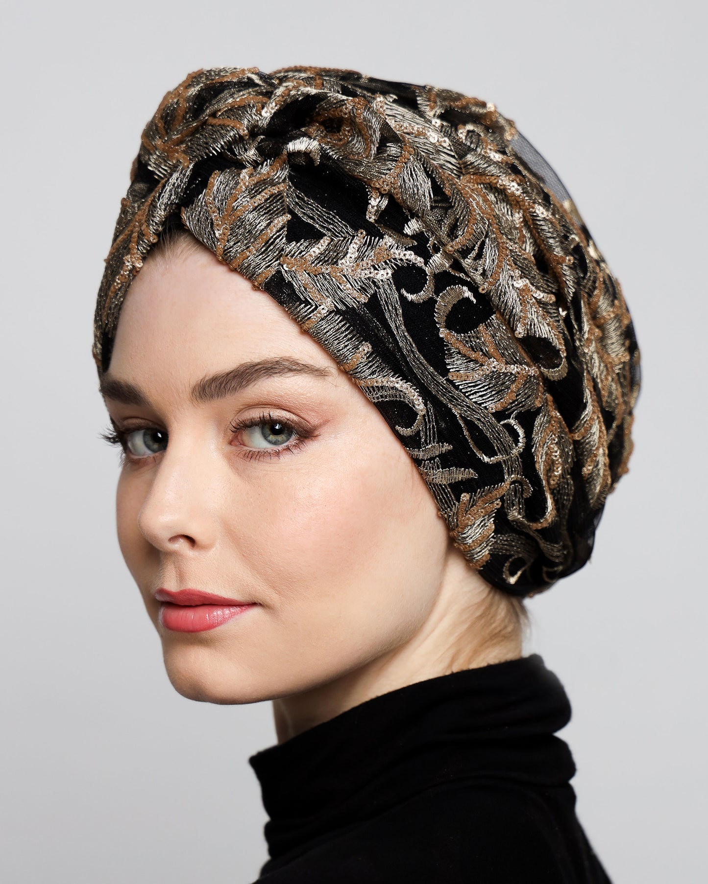 Golden Leaves Turban