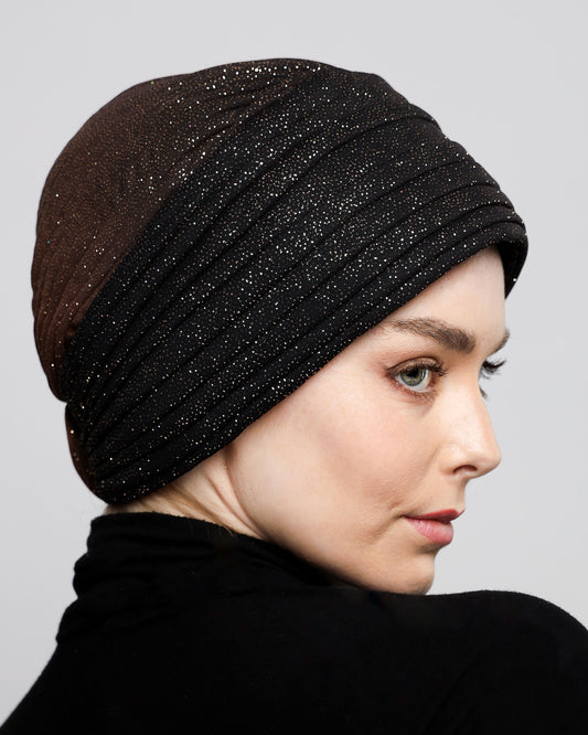 Glittery Pleats Turbans