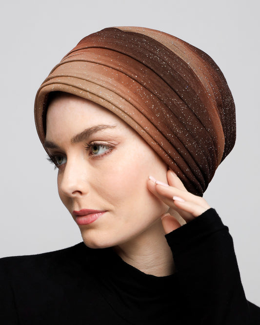 Glittery Pleats Turbans