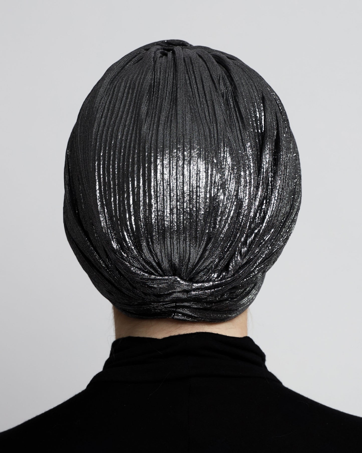 Twisted Metallic Plisse Turban