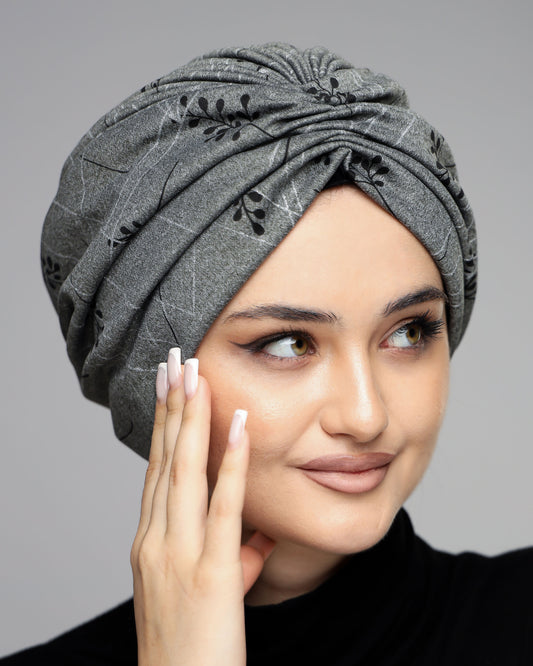 Gray Wool Turban