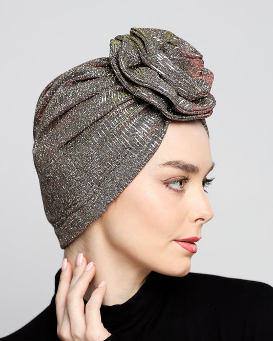 Sparkle ruffles turban