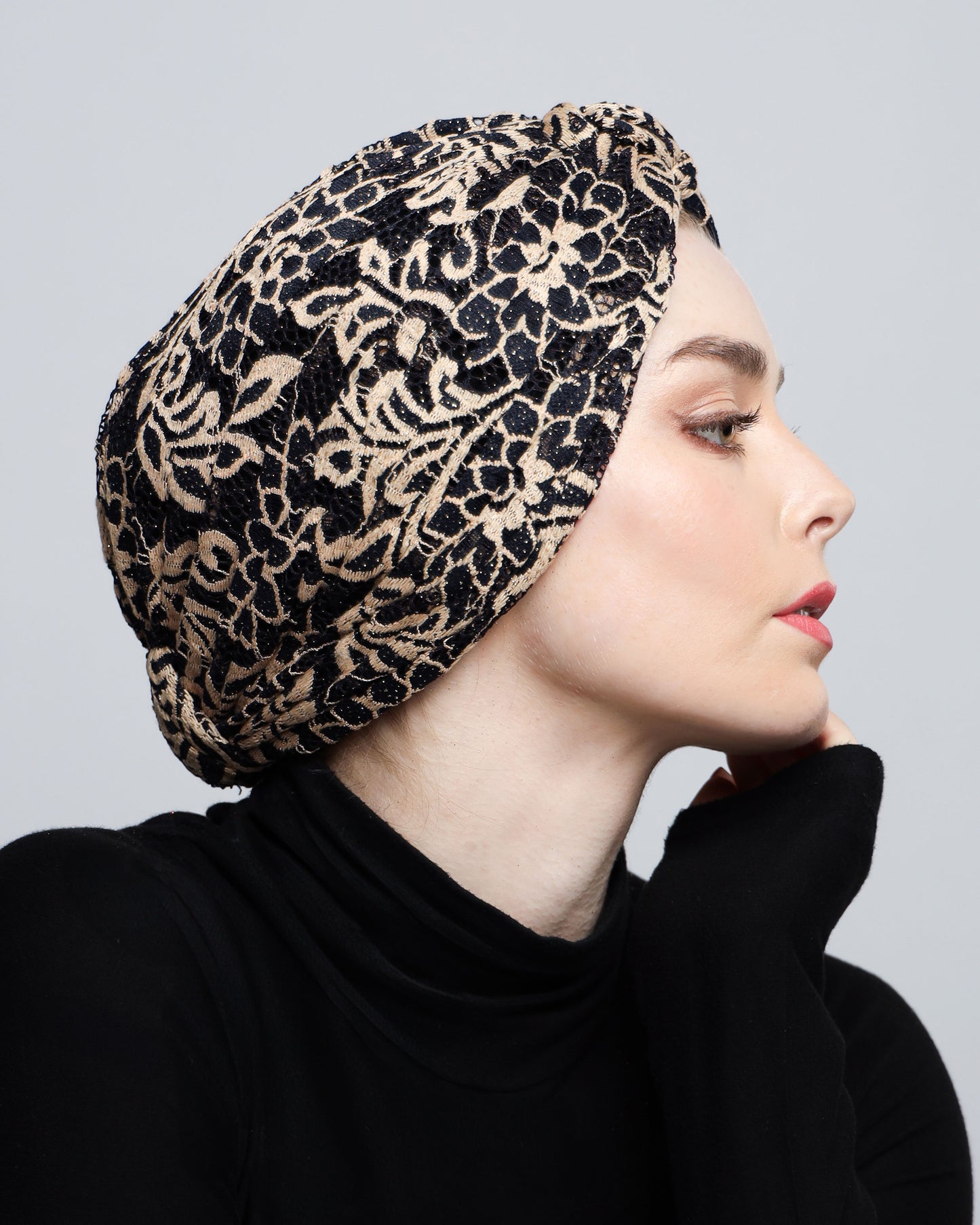 Lace Glittery Turban