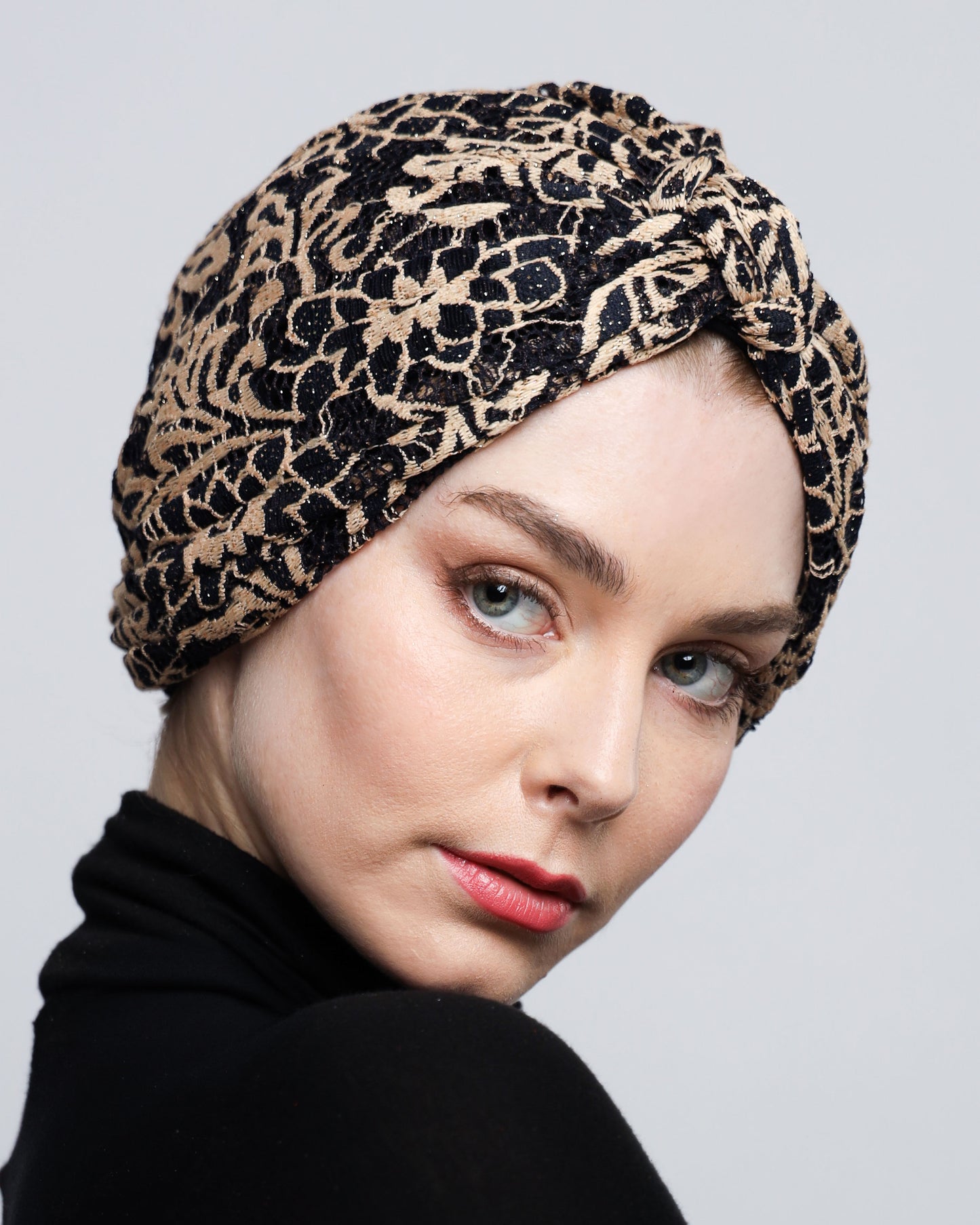 Lace Glittery Turban
