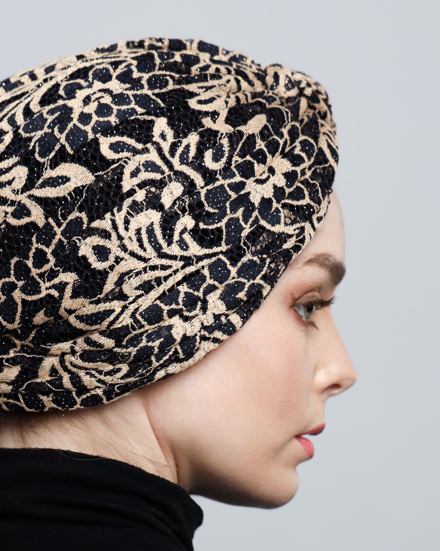 Lace Glittery Turban