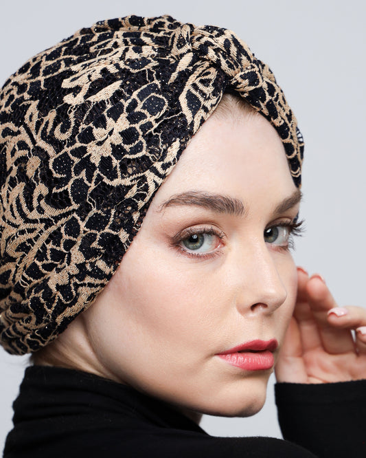 Lace Glittery Turban