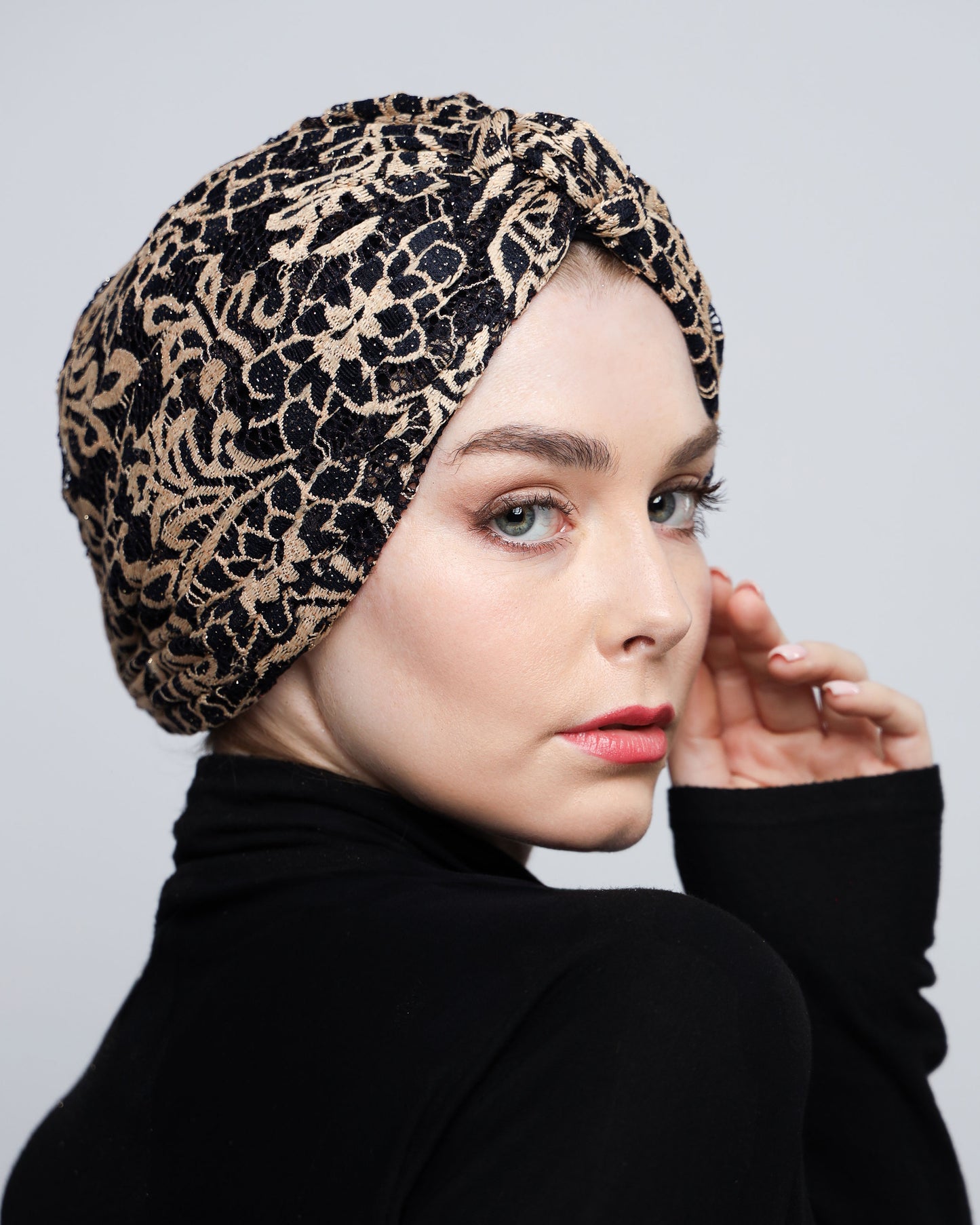 Lace Glittery Turban