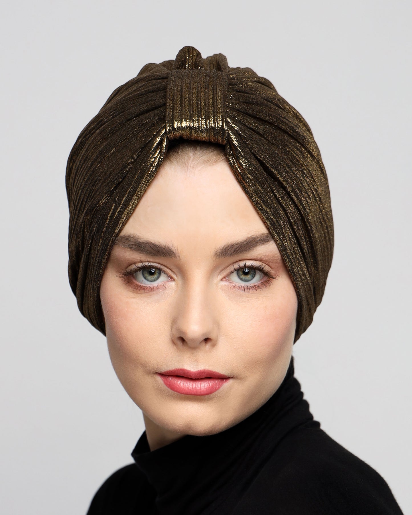 Metallic Plisse Turban