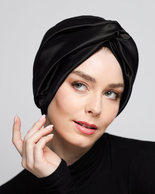 Twisted Satin Turban