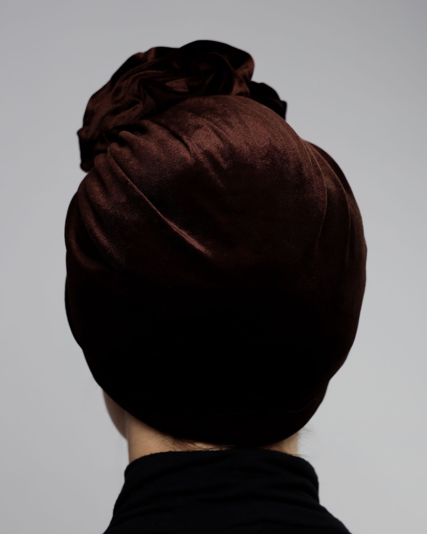 Velvet ruffles turban