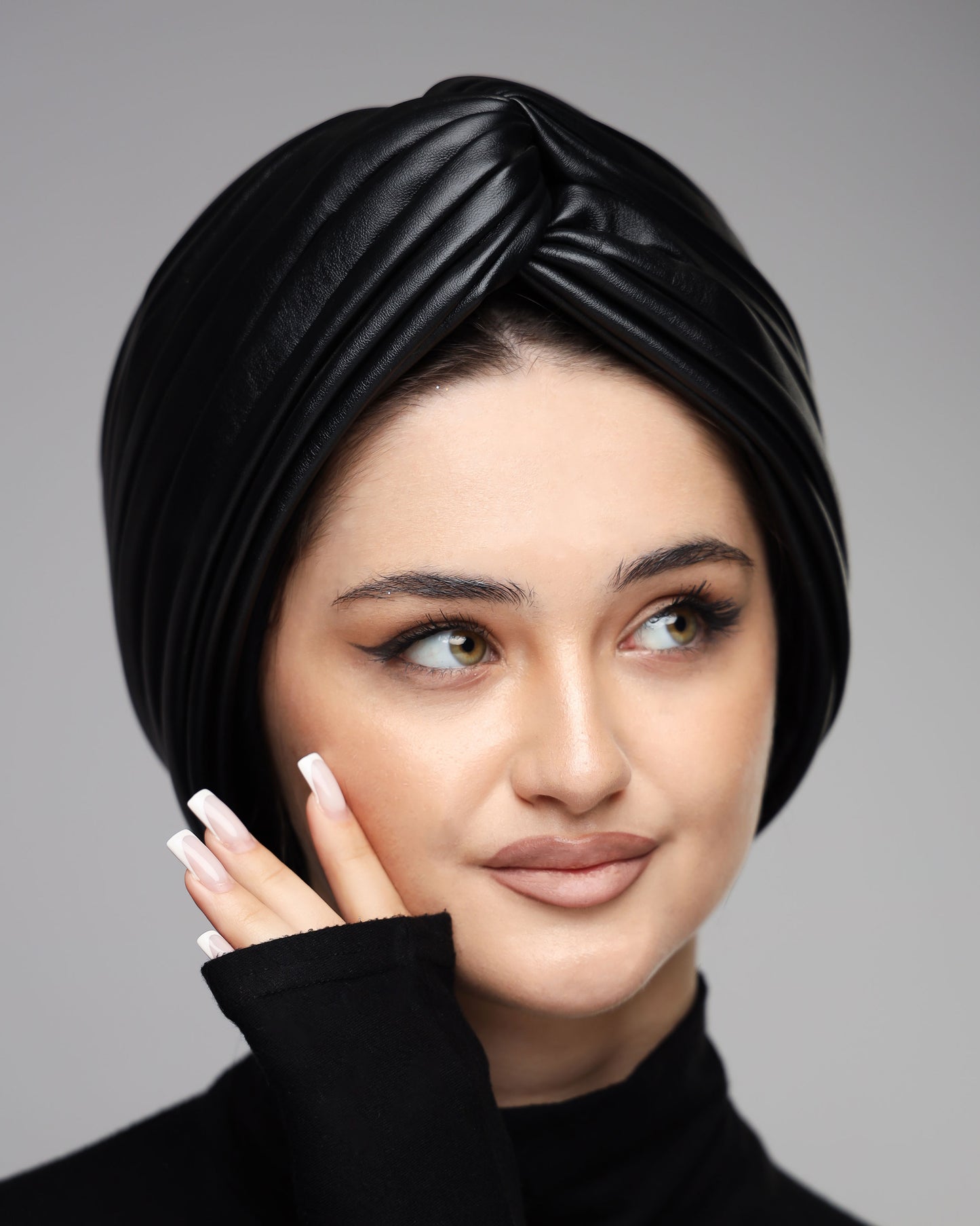 Twisted leather turban