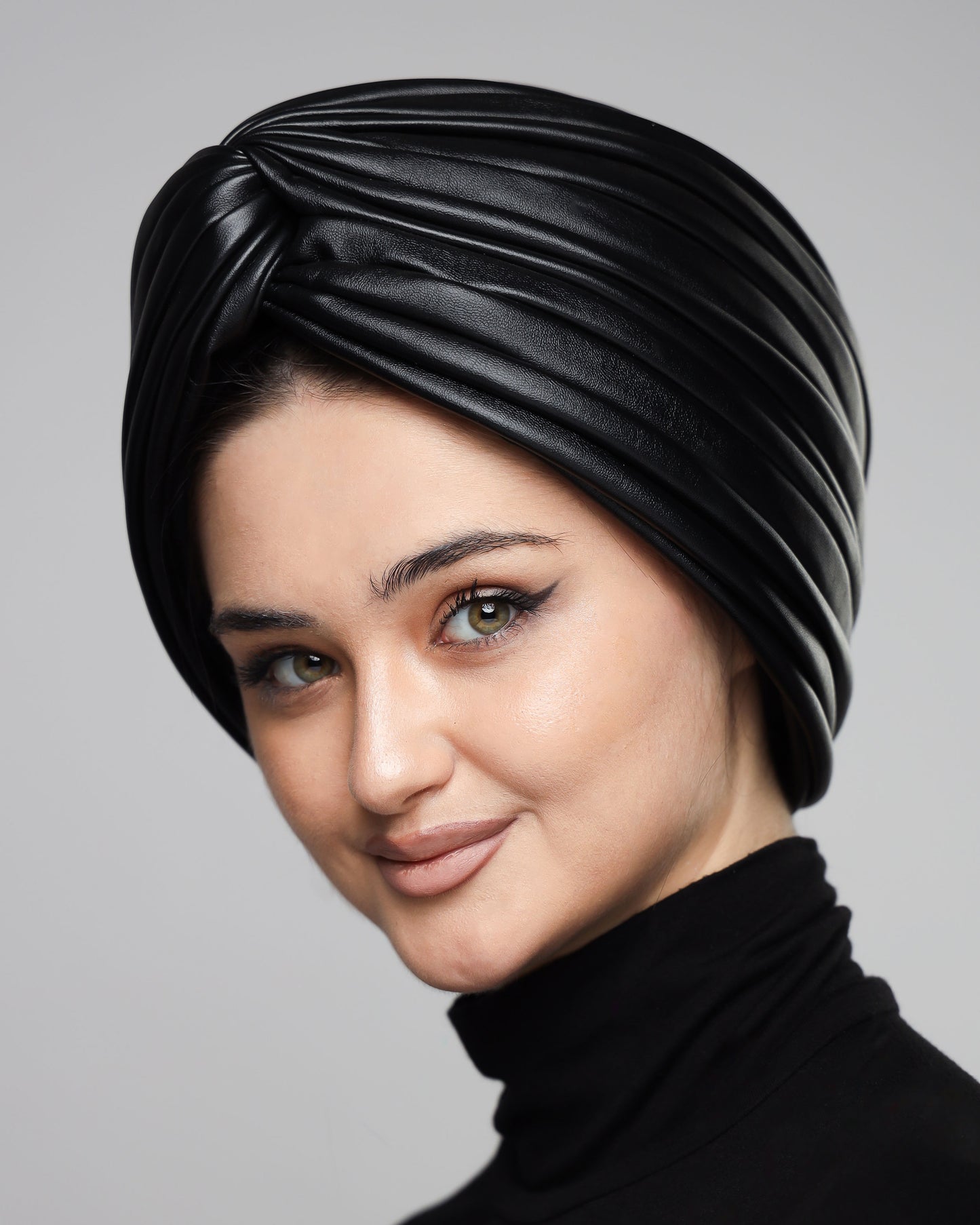 Twisted leather turban