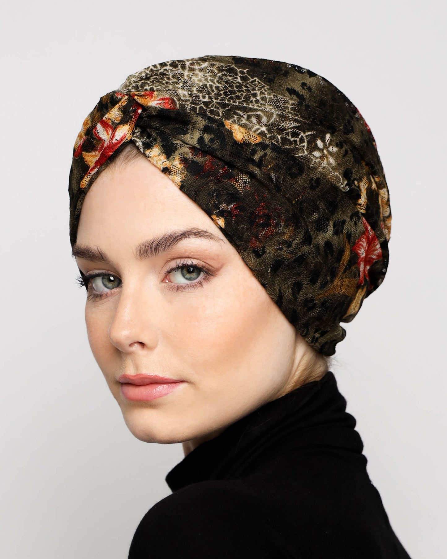 Tulle Leopard Print Turban