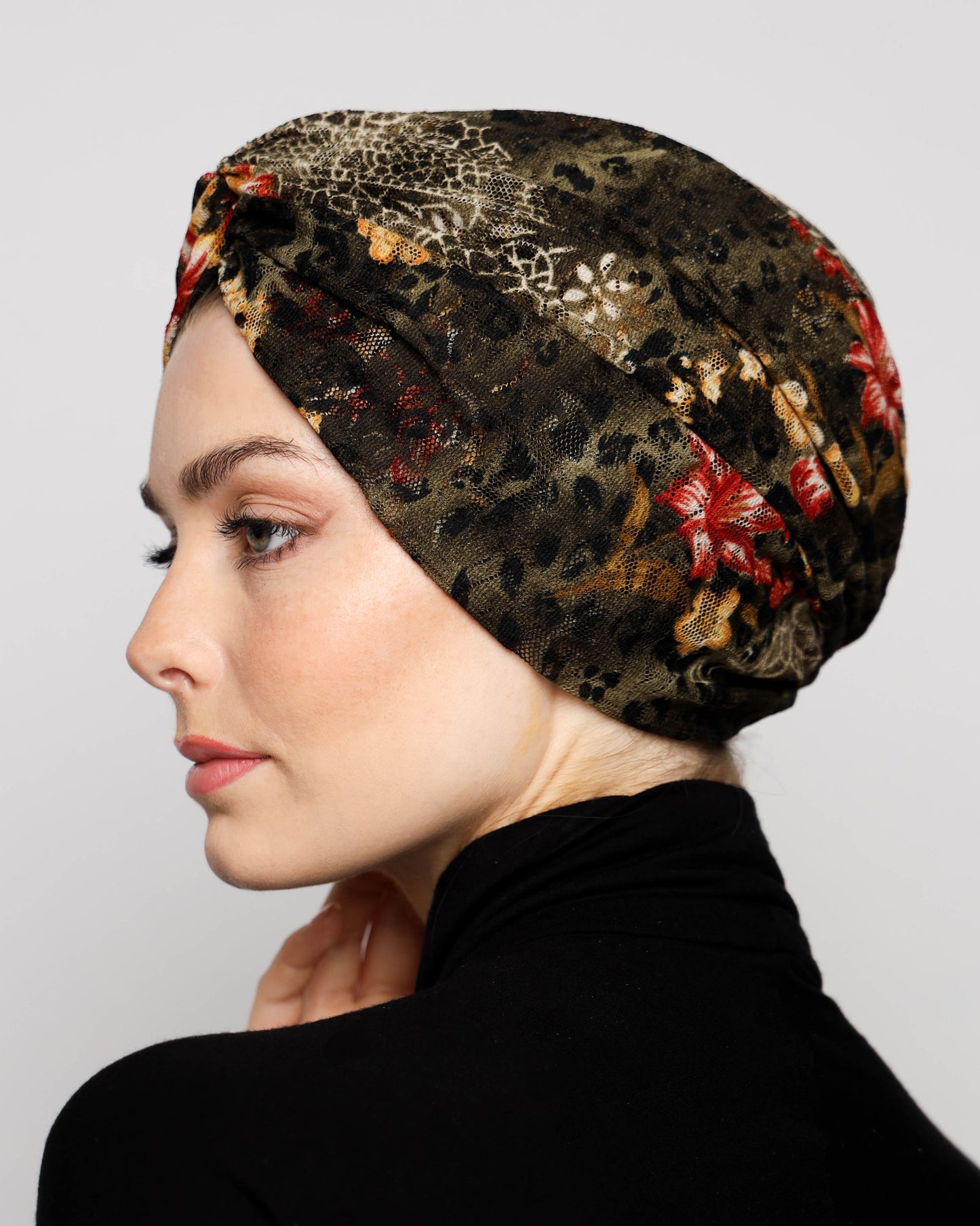 Tulle Leopard Print Turban