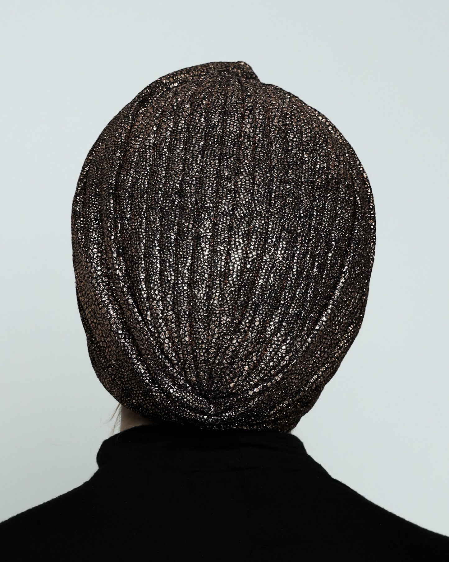 Metallic golden rose Turban