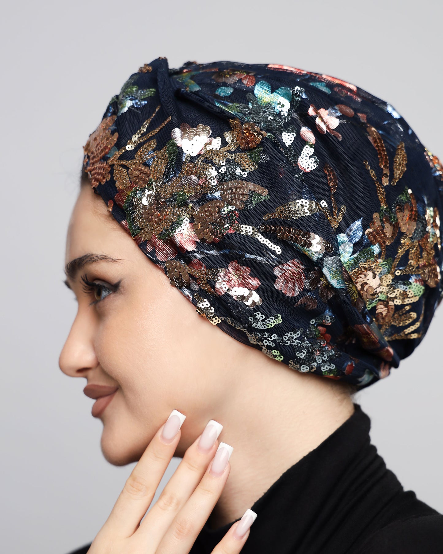 Festive Sequined Turban