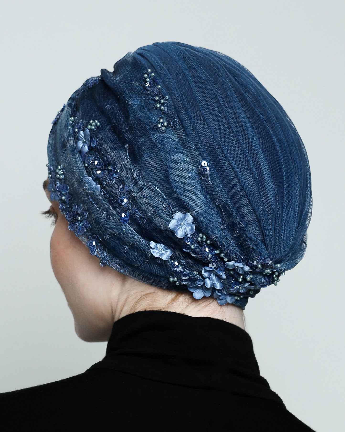 Beading Flowers Turban