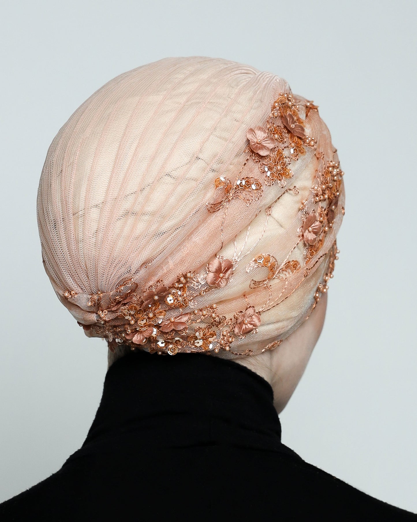 Beading Flowers Turban 01