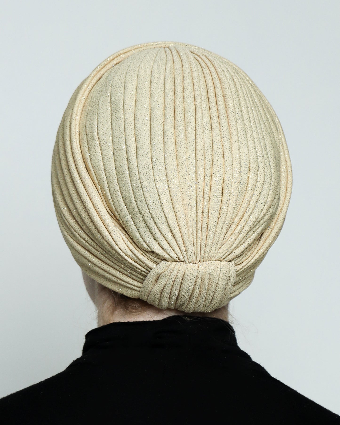 Glowing Gold Pleats Turban